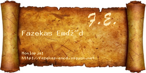 Fazekas Emőd névjegykártya